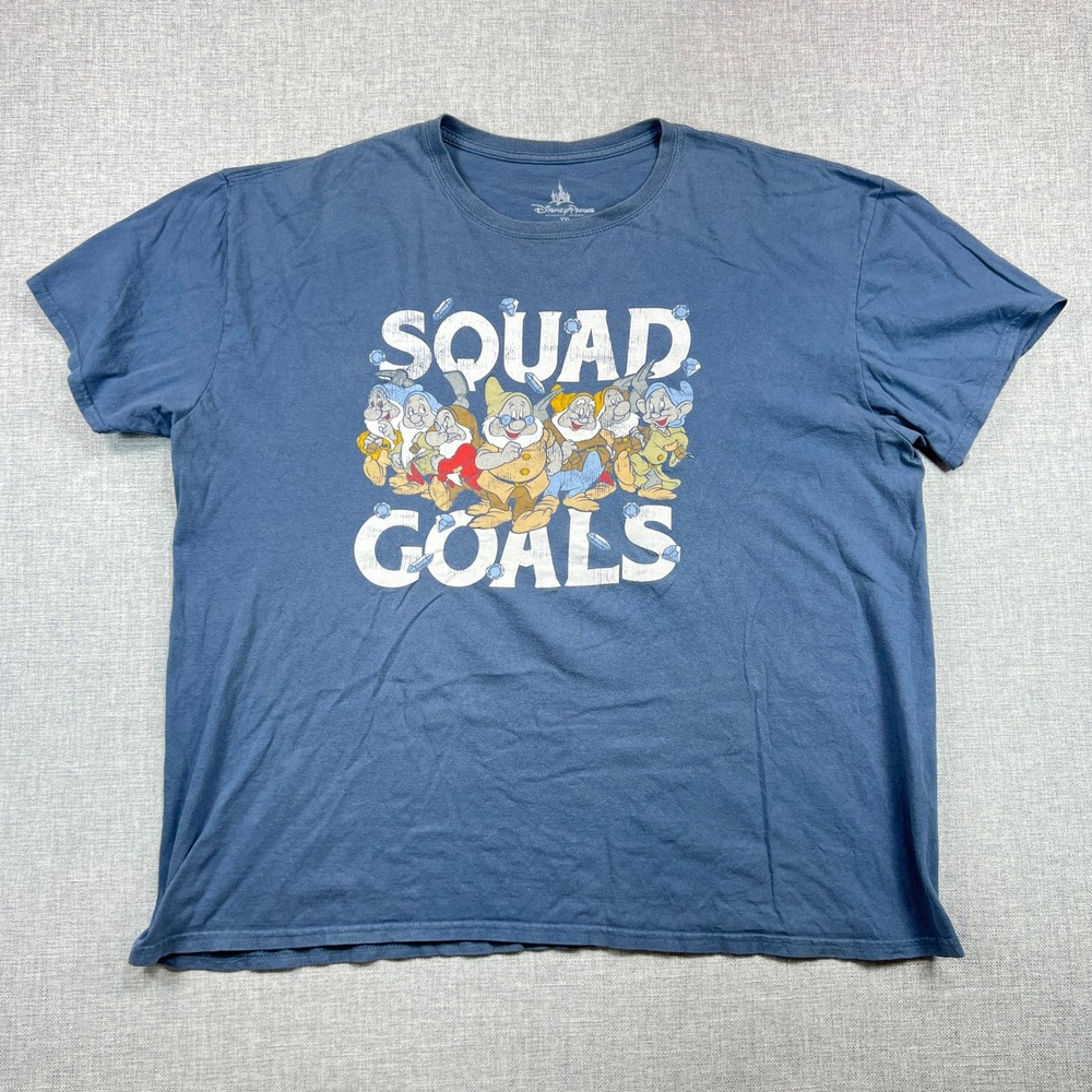 Disney Parks Authentic Seven Dwarves‎ Squad Goals T Shirt Mens XXL Blue Vacation